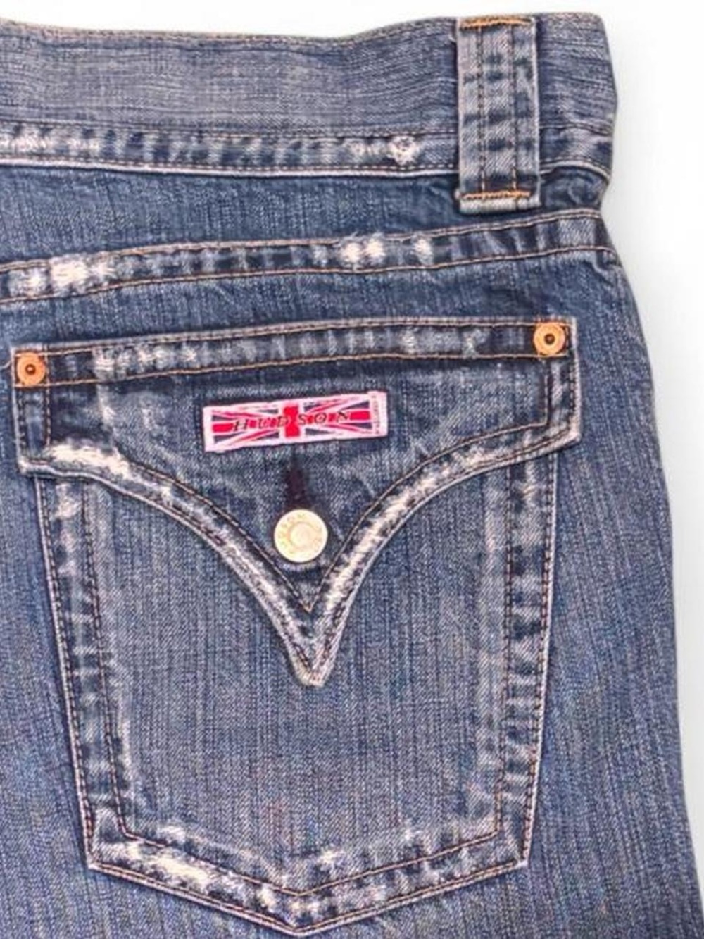 Men’s vintage Hudson triangle flap pocket low rise jeans